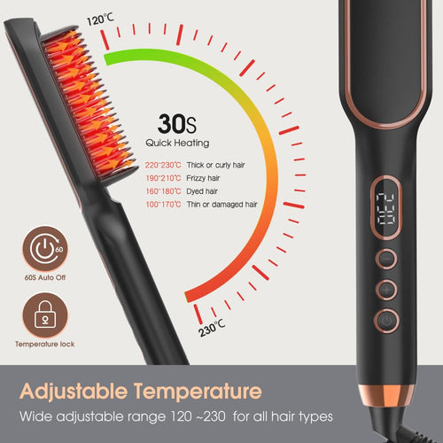 3-in-1 Hair Straightener Brush