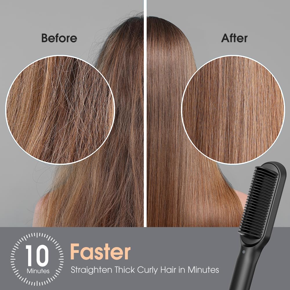 3-in-1 Hair Straightener Brush
