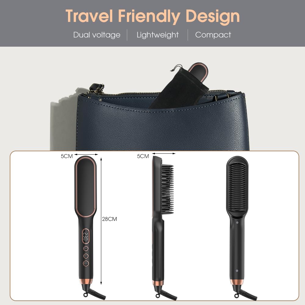 3-in-1 Hair Straightener Brush